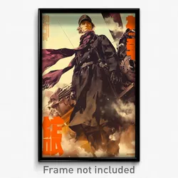 German Movie Poster - Man Feeling Awe, Purple Brown Scarf (Germany Art Print)