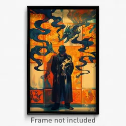 German Movie Poster - Smoggy Tile (Germany Psychedelic Art Retro Film Print)