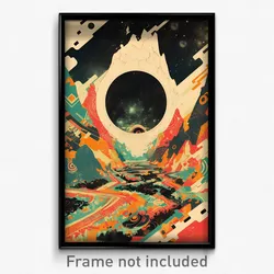 Thai Movie Poster - Hidden Hall (Thailand Psychedelic Art Retro Film Print)