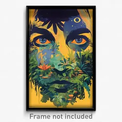 Brazilian Movie Poster - Big Face (Brazil Psychedelic Art Retro Film Print)
