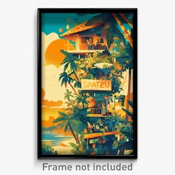 Brazilian Movie Poster - Grandiose Pizza Shop (Brazil Retro Film Art Print)