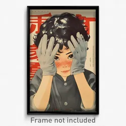Chinese Movie Poster - Boy Feeling Frustrated, Messy Grey Gloves (Art Print)