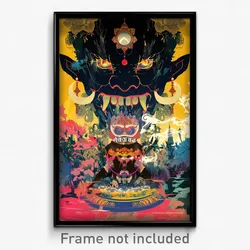 Bollywood Movie Poster - Menacing Shield (India Retro Hindi Film Art Print)