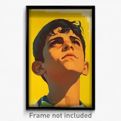 Brazilian Movie Poster - Boy Feeling Remorse, Silky Blue Bodysuit (Art Print)