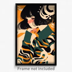 Spanish Movie Poster - Girl Feeling Demoralized, Wonderful Green Sweater (Print)