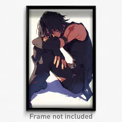 Anime Art Poster - Man Feeling Rash Wearing Complex Over Kneehighs (Print)