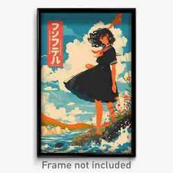 Icelandic Movie Poster - Girl Feeling Unsure, Creative Summer Uniform (Print)