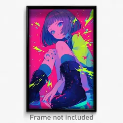 Anime Art Poster - Girl Feeling Determined Wearing Well Off Ankle Boots (Print)