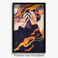 Movie Art Poster - Man Feeling Assertive, Colorful Ribbed Dress (Film Print)