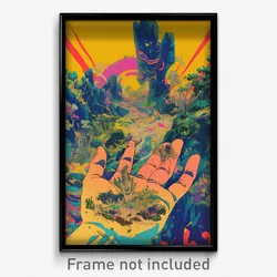 German Movie Poster - Imaginary Bluff (Germany Psychedelic Art Retro Film Print)