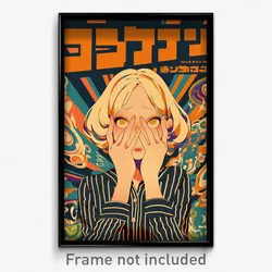 Hebrew Movie Poster - Woman Feeling Disbelief, Pretty Pinstripe Shirt (Print)
