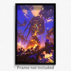Art Poster - Noteworthy Bonfire (Psychedelic Trippy Weird 11x17 Print)