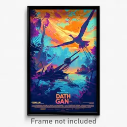 French Movie Poster - Damp Gable (France Psychedelic Art Retro Film Print)