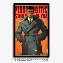 Mexican Movie Poster - Man Feeling Cynicism, Velvety Grey Coat (Art Print)
