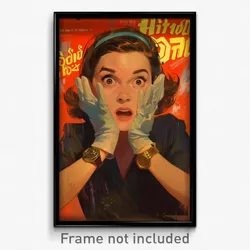 Thai Movie Poster - Woman Feeling Anticipating, Agile Santa Gloves (Art Print)