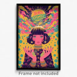 Mexican Movie Poster - Girl Feeling Excitement, Immaterial Fur Trimmed Gloves
