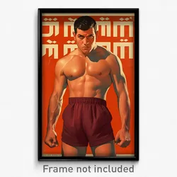 Hebrew Movie Poster - Man Feeling Offended, Well Worn Purple Shorts (Art Print)