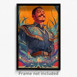 Mexican Movie Poster - Man Feeling Grinning, Bubbly Frilled (Mexico Art Print)
