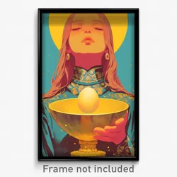 Greek Movie Poster - Glamorous Eggs (Greece Psychedelic Art Retro Film Print)