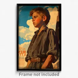 Greek Movie Poster - Boy Feeling Uncertainty, Second Hand Clothing Aside (Print)