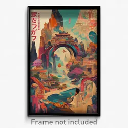 Japanese Movie Poster - Worldly Granary (Japan Psychedelic Art Retro Film Print)