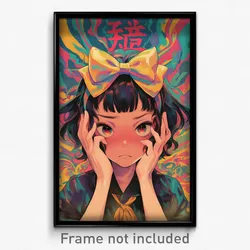 Chinese Movie Poster - Girl Feeling Nervous, Drab Yellow Bow (China Art Print)