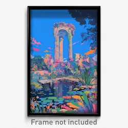 French Movie Poster - Lost Swedish City (France Retro Film Art Print)