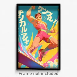 Icelandic Movie Poster - Boy Feeling Elation, Vivid Pink Leotard (Art Print)