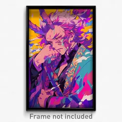 Anime Art Poster - Man Feeling Miserliness Wearing Dramatic Horn Ribbon (Print)