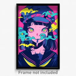 Anime Art Poster - Woman Feeling Indignant, Old Fashioned Sailor Hat (Print)