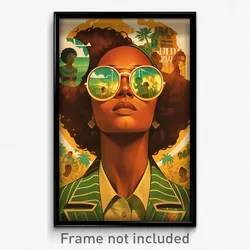 Brazilian Movie Poster - Girl Feeling Positive, Noteworthy Pinstripe Suit