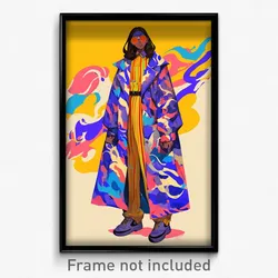 Art Poster - Striped Trench (Psychedelic Trippy Weird 11x17 Cartoon Print)