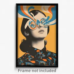 Icelandic Movie Poster - Woman Feeling Undermined, Illustrious Hair Bobbles