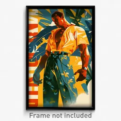 Brazilian Movie Poster - Man Feeling Relaxed, Vibrant Living Clothes (Art Print)