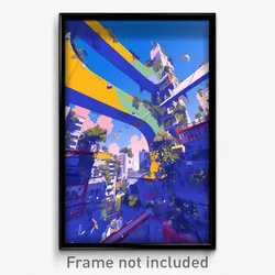 Art Poster - Different French City (Psychedelic Trippy Weird 11x17 Print)