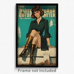 Greek Movie Poster - Girl Feeling Dominant, Enchanting Frilled Legwear (Print)