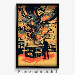 Greek Movie Poster - Nice Burger Stand (Greece Psychedelic Art Retro Film Print)