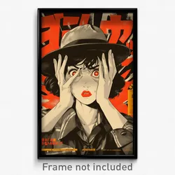Japanese Movie Poster - Woman Feeling Anger, Old Fashioned Bowl Hat (Art Print)