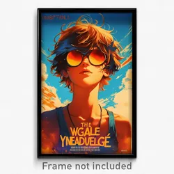French Movie Poster - Boy Feeling Spite, Wiry Blue Tank Top (France Art Print)