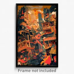 Vietnamese Movie Poster - Tattered Indian City (Vietnam Retro Film Art Print)