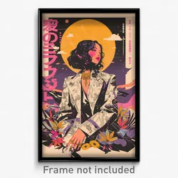 Indonesian Movie Poster - Woman Feeling Shame, Silver Suit Jacket (Art Print)