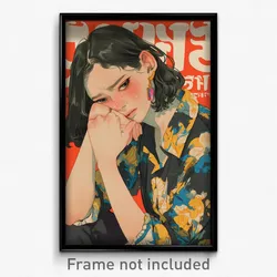 Thai Movie Poster - Girl Feeling Despair, Interesting Patterned Clothing (Print)