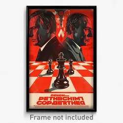 Russian Movie Poster - Superficial Chess Board (Russia Retro Film Art Print)