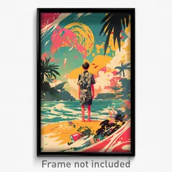 Movie Art Poster - Boy Feeling Baffled, Interesting White Sarong (Film Print)
