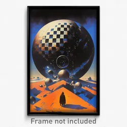 Movie Art Poster - Spherical Jail (Psychedelic Trippy Retro Cartoon Film Print)