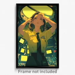 Movie Art Poster - Girl Feeling Grief, Rich Yellow Necktie (Retro Film Print)