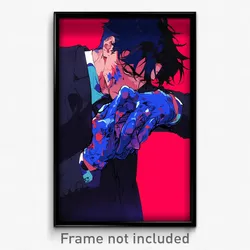 Anime Art Poster - Man Feeling Woe Wearing Cluttered Blue Gloves (Print)