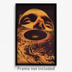 Greek Movie Poster - Angelic Head (Greece Psychedelic Art Retro Film Print)