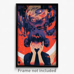 Movie Art Poster - Girl Feeling Flakey, Well To Do Red Scrunchie (Film Print)