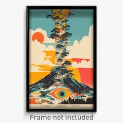 Thai Movie Poster - Stark Column (Thailand Psychedelic Art Retro Film Print)